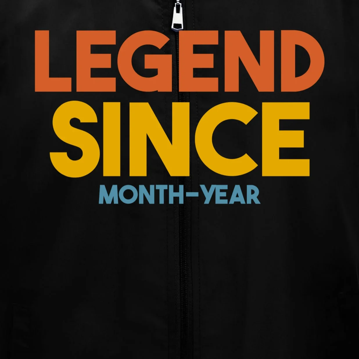 Legendary Since Custom Birthday Date Text Men's Vest - Front - Close-up