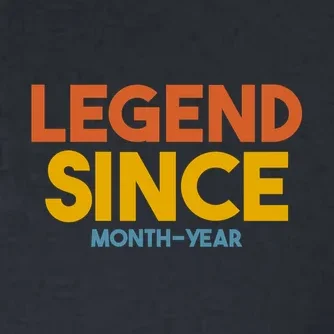 Legendary Since Custom Birthday Date Text Men's Polo - Front - Close-up
