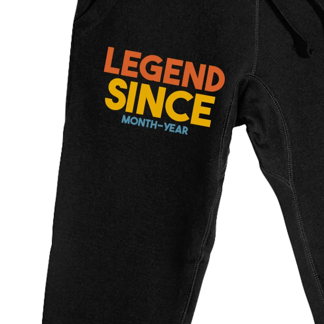 Legendary Since Custom Birthday Date Text Men's Sweatpants - Front - Close-up