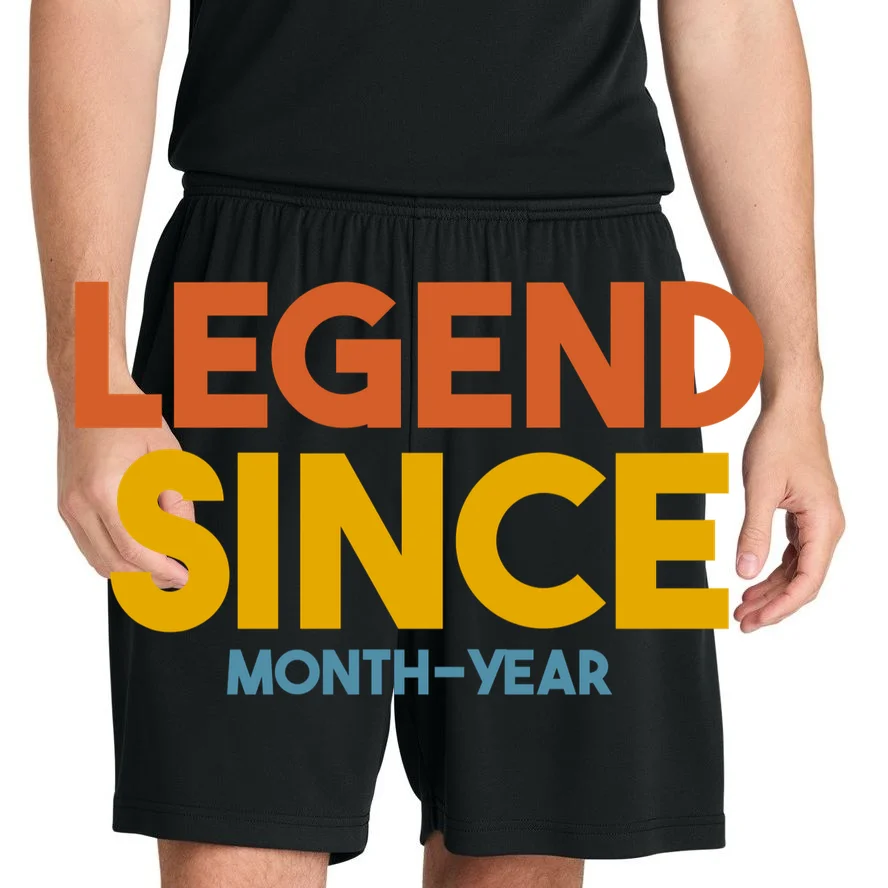 Legendary Since Custom Birthday Date Text Men's Shorts - Front 1