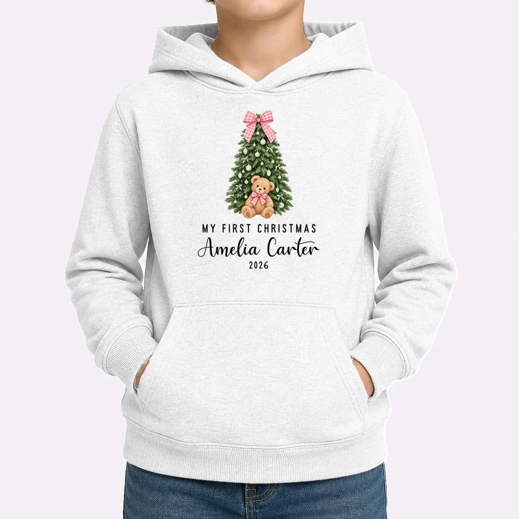 Custom Personalized Kids Christmas Kids Hoodie - Front 1