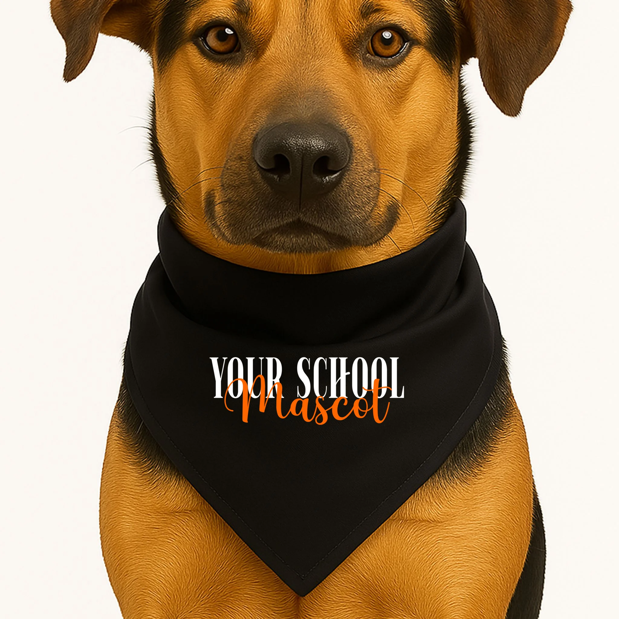 Custom School Mascot Dog Bandana - Front 1