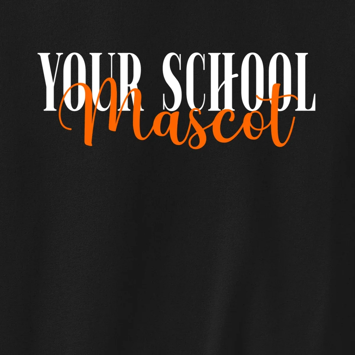 Custom School Mascot Men's Sweatshirt - Front - Close-up