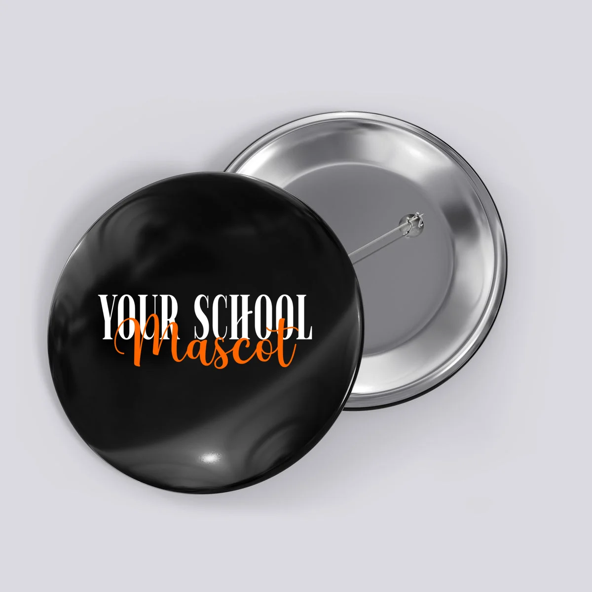 Custom School Mascot Button - Front