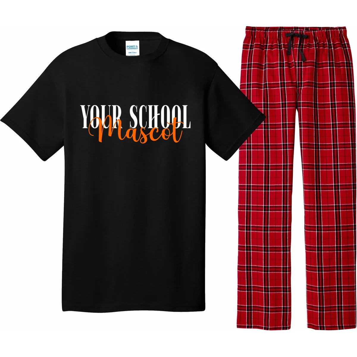 Custom School Mascot Pajama Set - Front