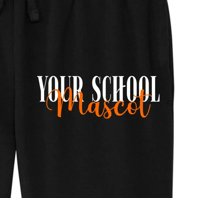Custom School Mascot Women's Fleece Sweatpants - Front - Close-up