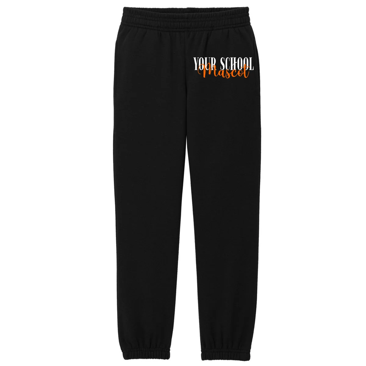 Custom School Mascot Kids Fleece Sweatpants - Front