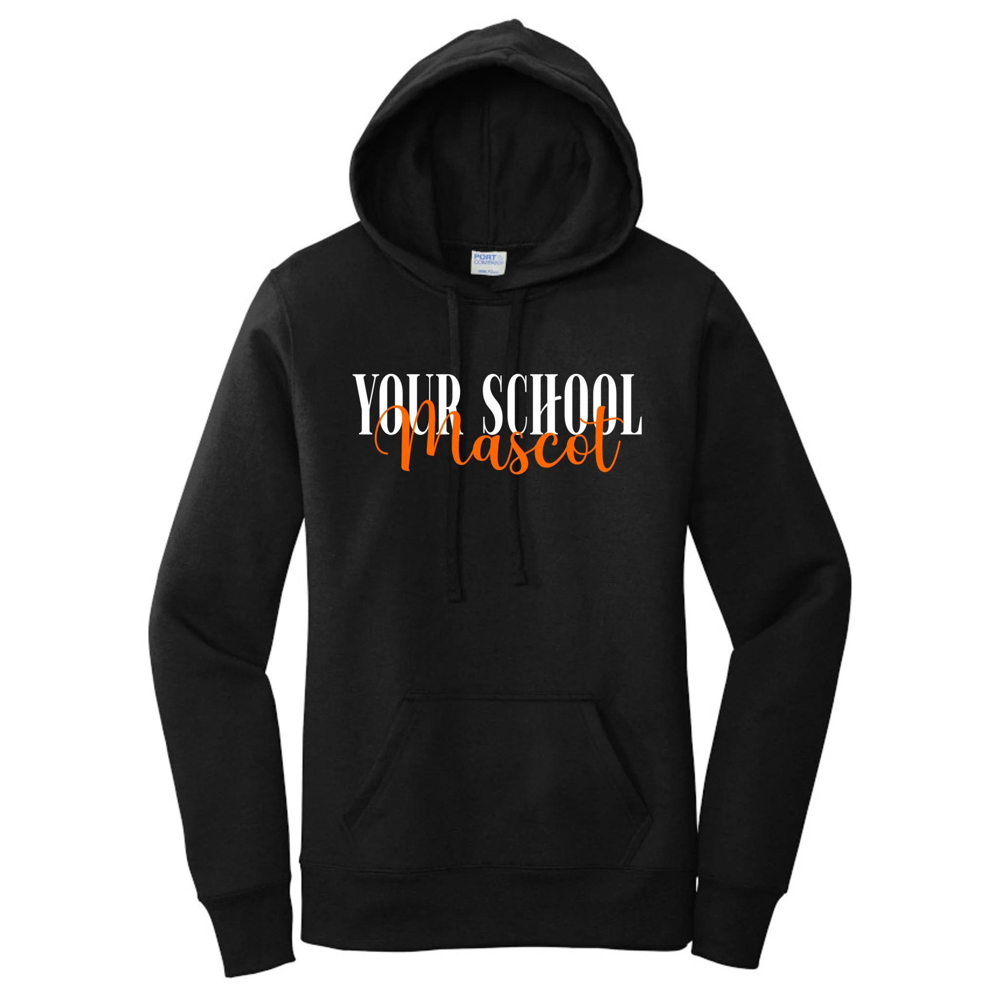 Custom School Mascot Women's Pullover Hoodie - Front