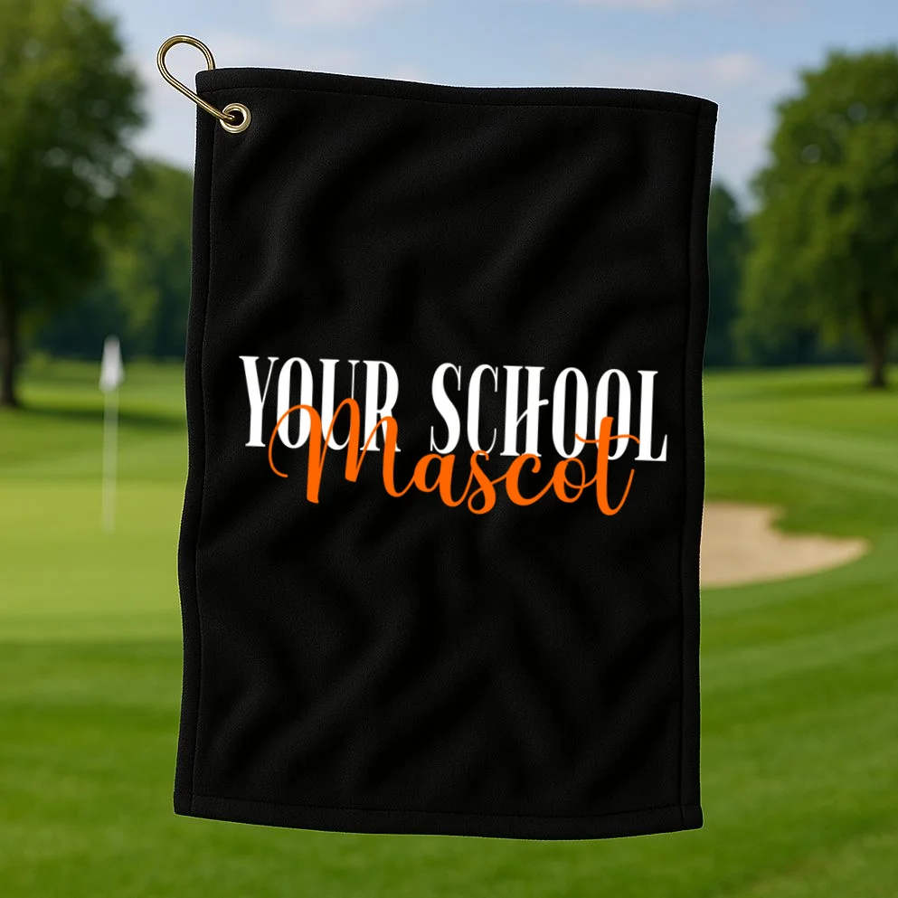 Custom School Mascot Golf Towel - Front 1