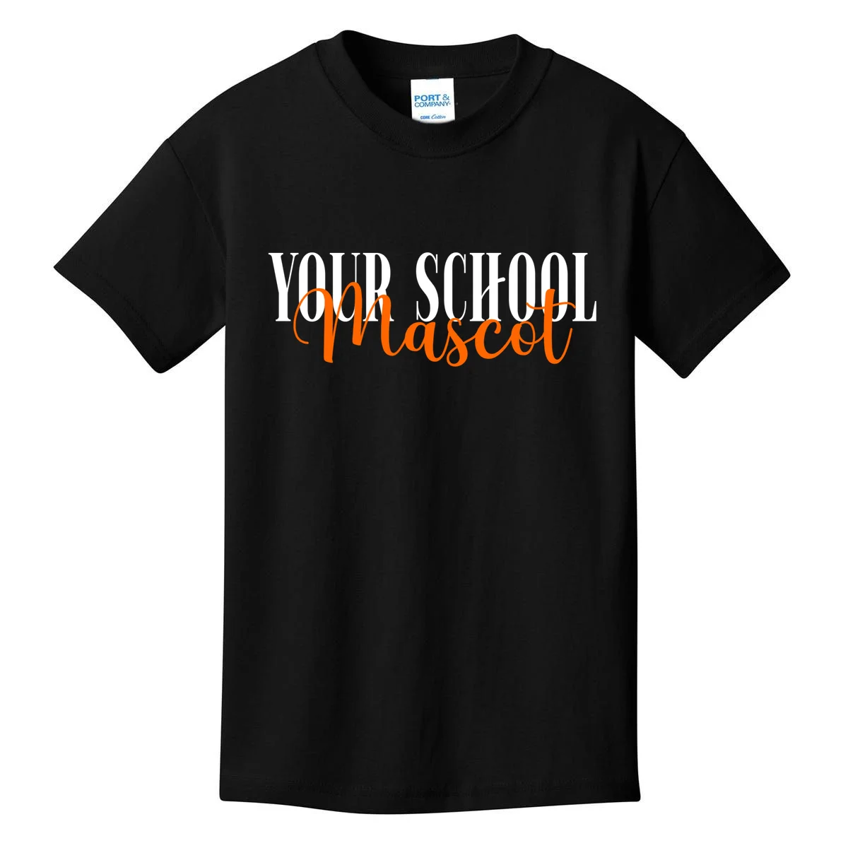 Custom School Mascot Kids T-Shirt - Front