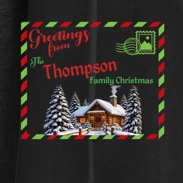 Custom Personalized Family Christmas Postcard Women's Cardigan - Front - Close-up