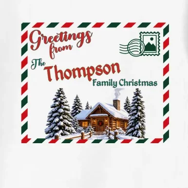 Custom Personalized Family Christmas Postcard Men's Button Up - Front - Close-up