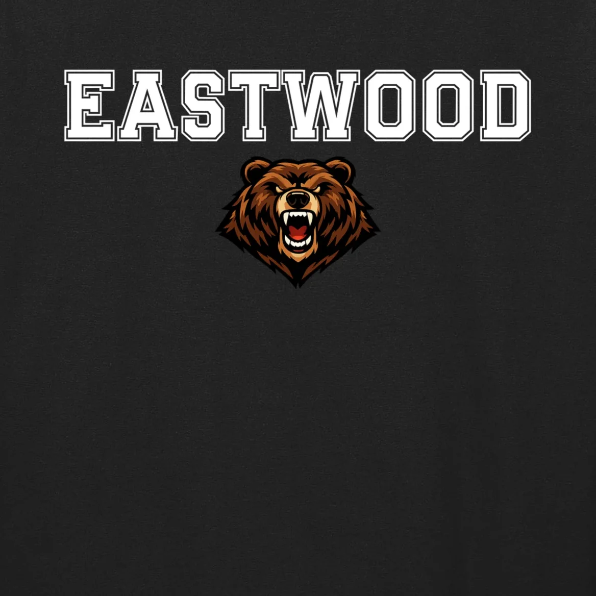Custom School Mascot Logo Men's Long Sleeve Shirt - Front - Close-up