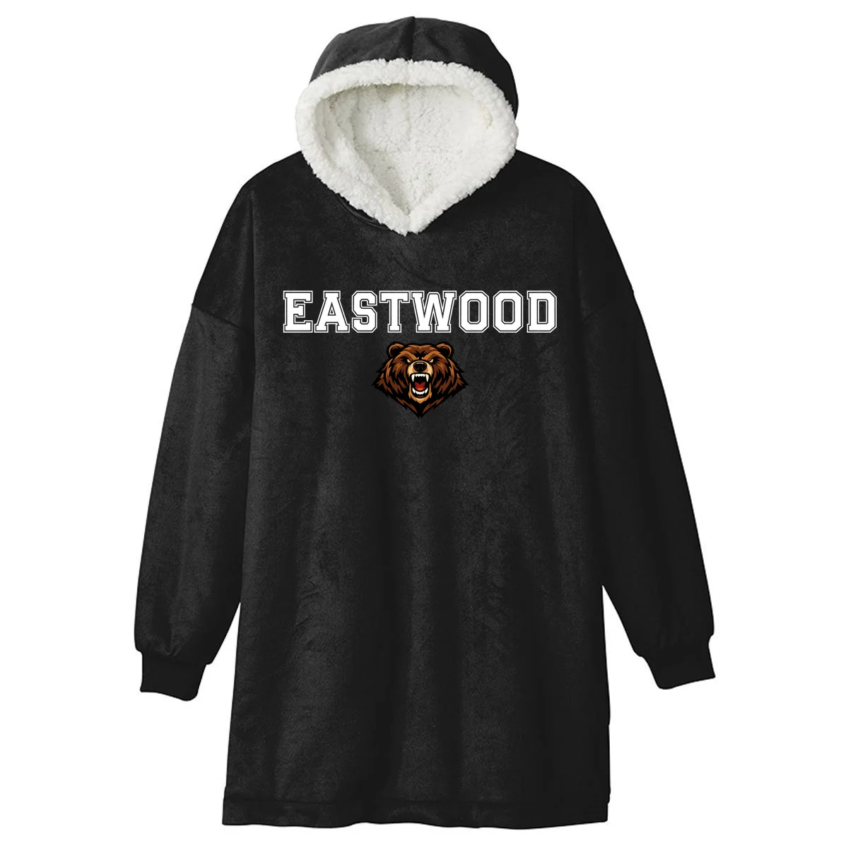 Custom School Mascot Logo Hooded Blanket - Front