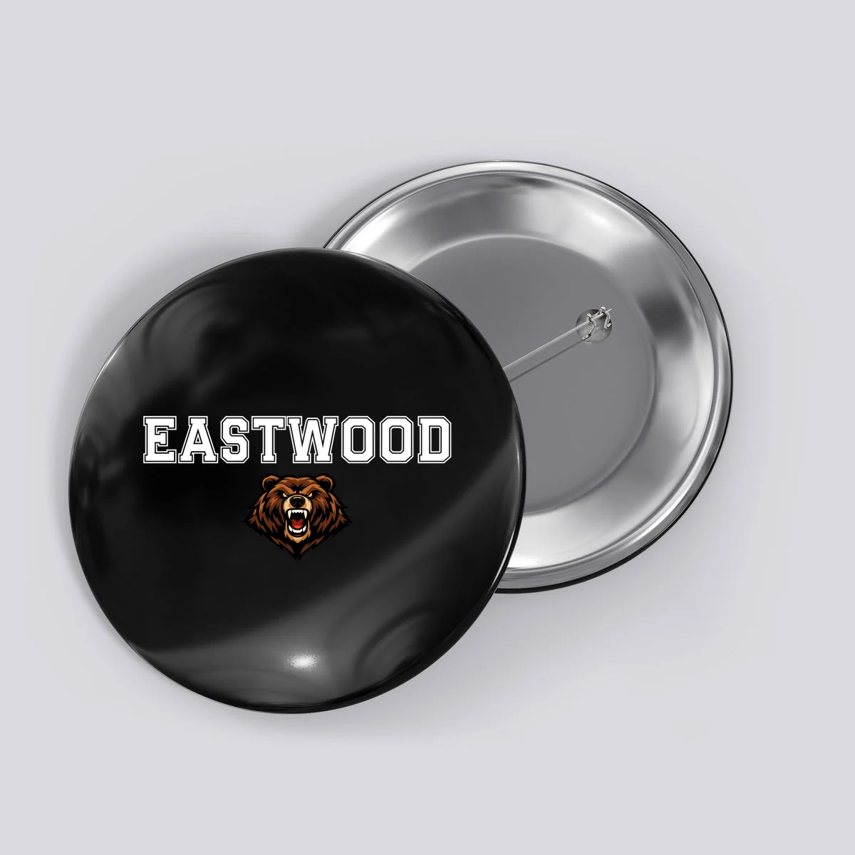 Custom School Mascot Logo Button - Front