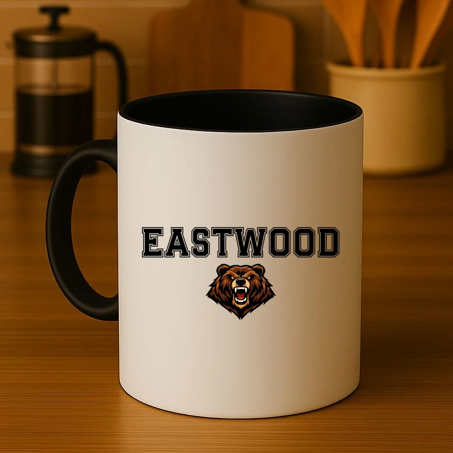 Custom School Mascot Logo Coffee Mug - Front 3