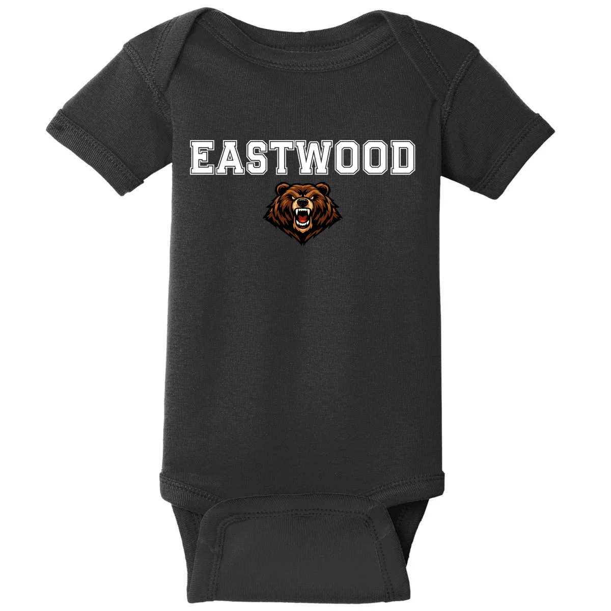 Custom School Mascot Logo Baby Bodysuit - Front