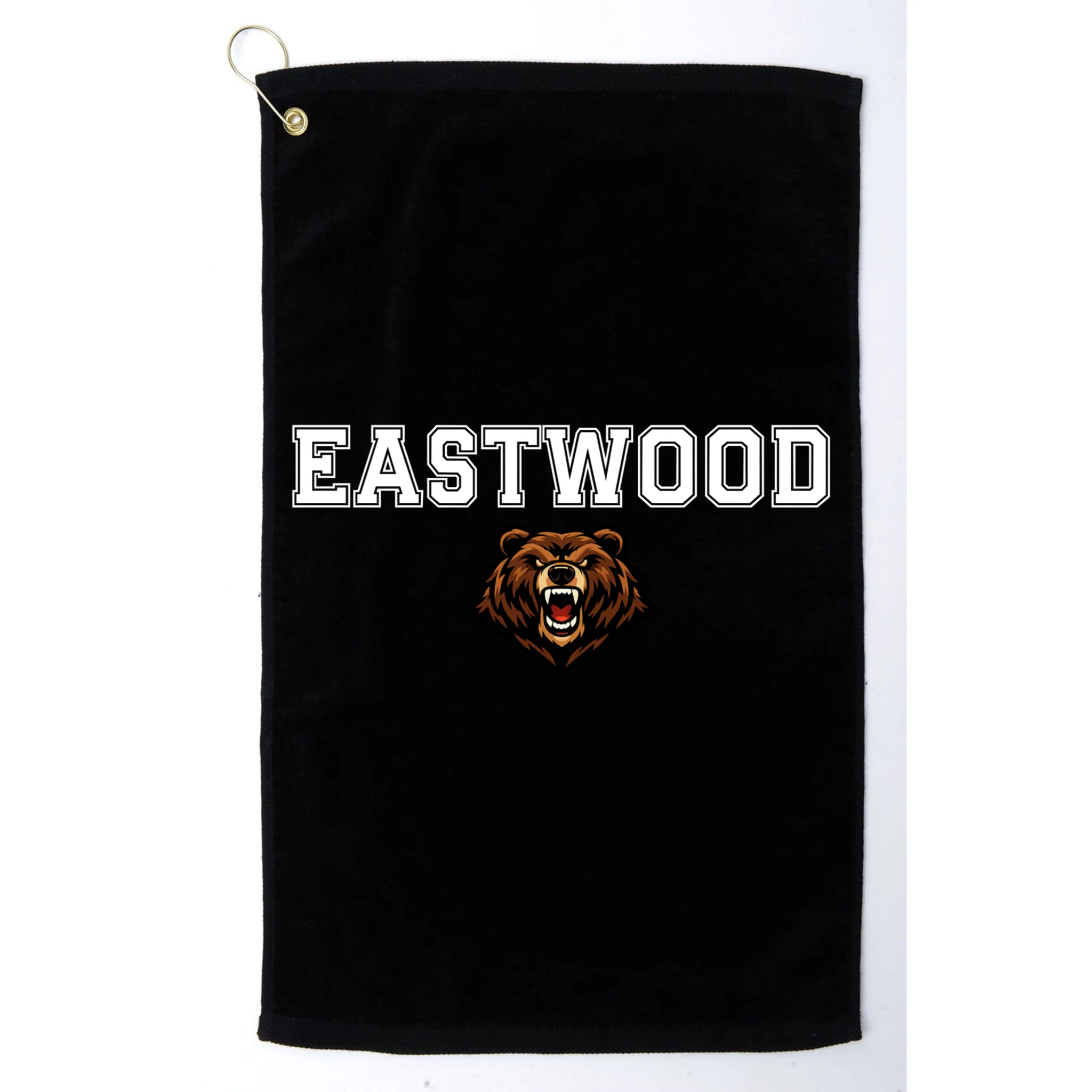 Custom School Mascot Logo Golf Towel - Front