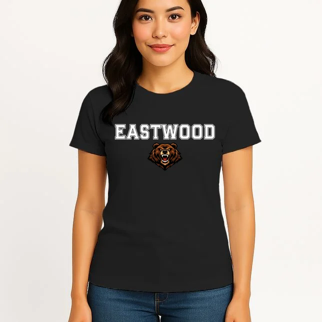 Custom School Mascot Logo Women's T-Shirt - Front 3