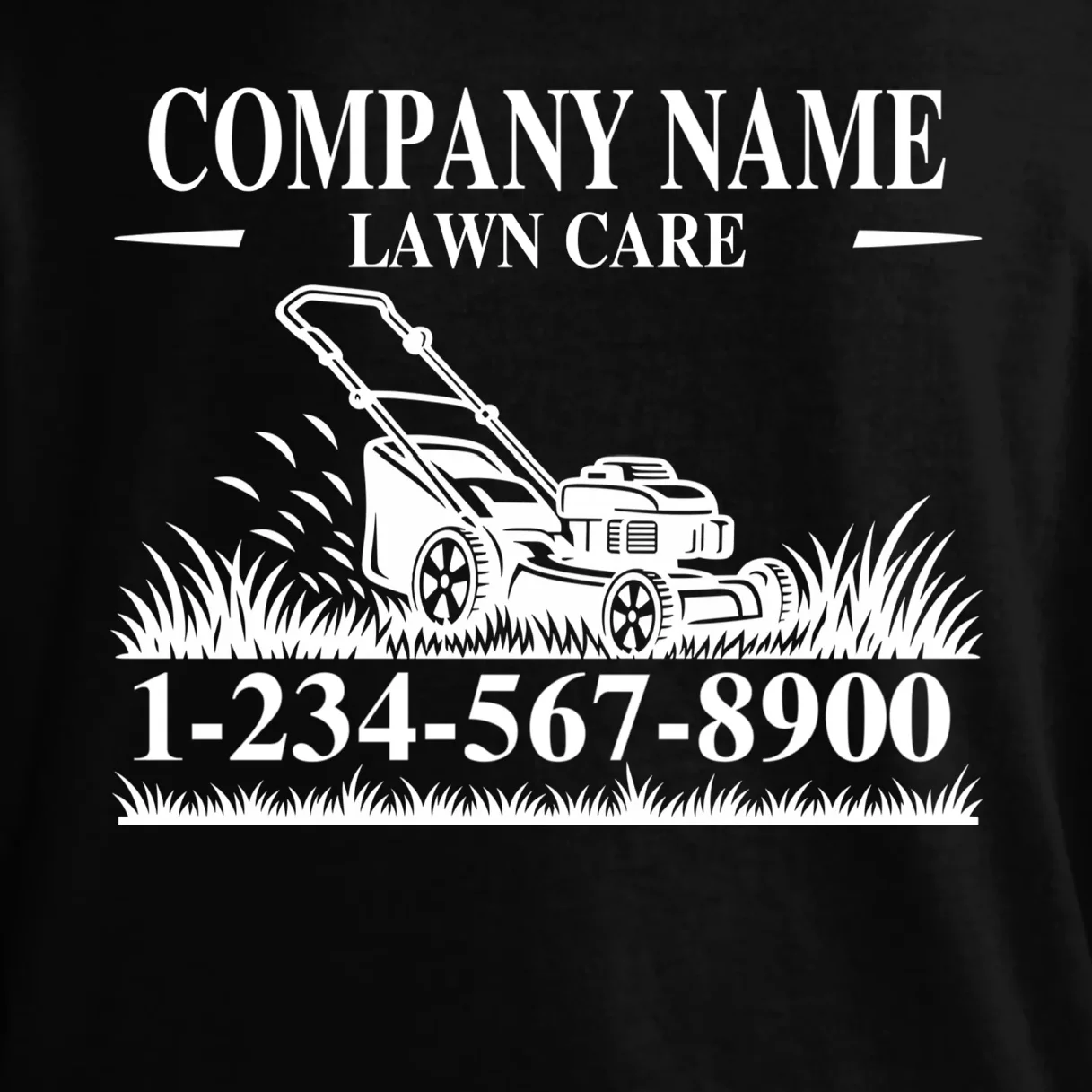 Custom Company Name Lawncare Comfort Colors Unisex T-Shirt - Back - Close-up