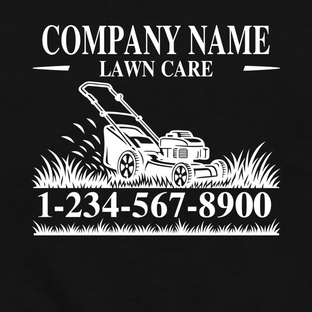 Custom Company Name Lawncare Men's Hoodie - Back - Close-up