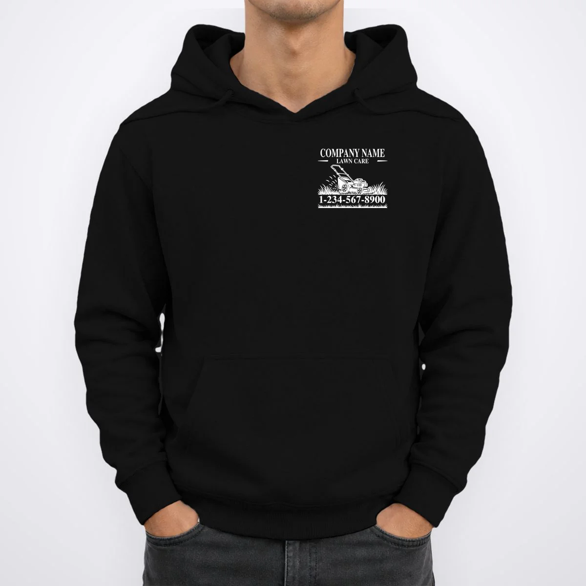Custom Company Name Lawncare Hoodie - Front 1