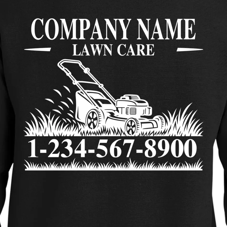 Custom Company Name Lawncare Men's Sweatshirt - Back - Close-up