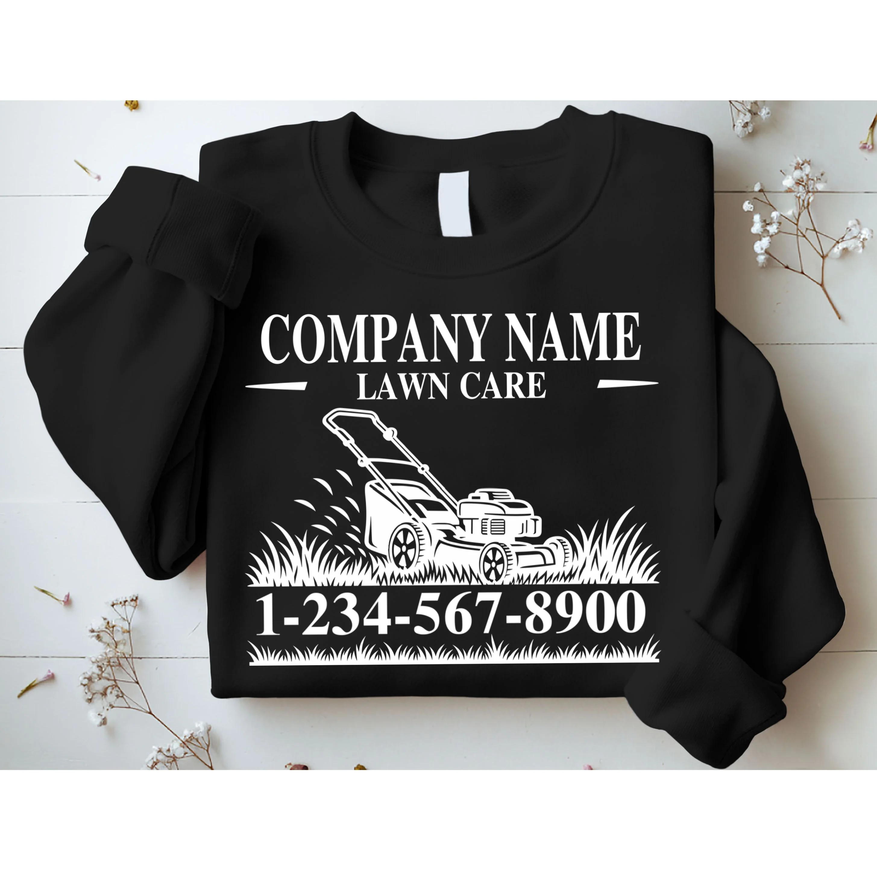 Custom Company Name Lawncare Sweatshirt - Front 1
