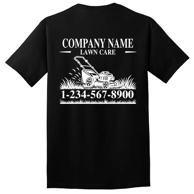 Custom Company Name Lawncare Tall T-Shirt - Back