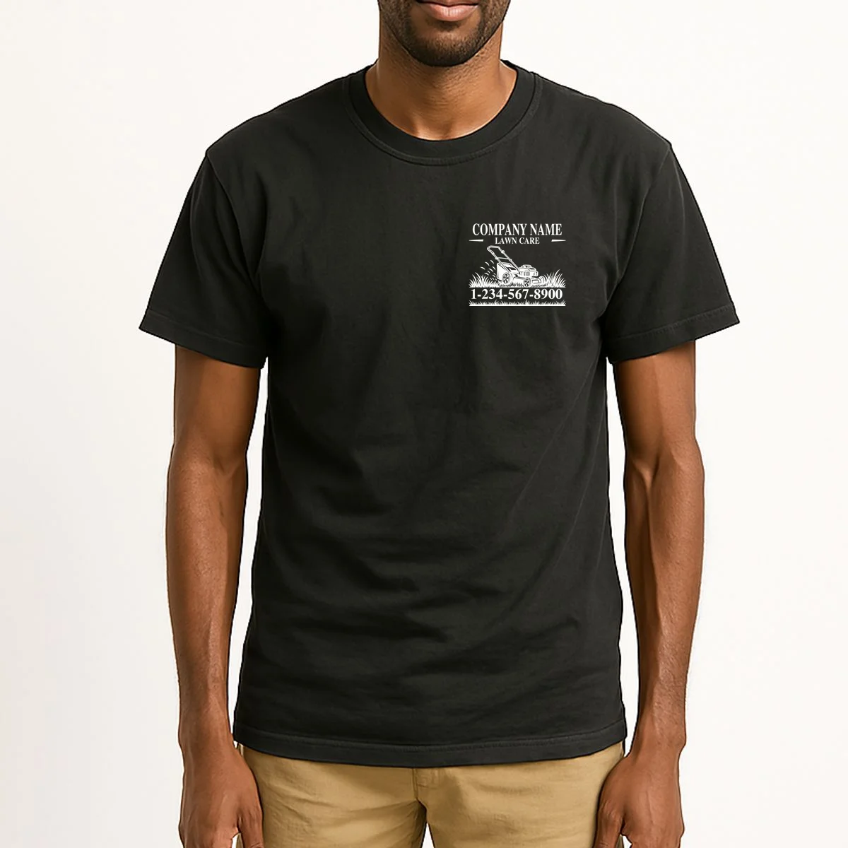 Custom Company Name Lawncare Tall T-Shirt - Front 1