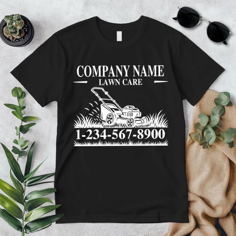 Custom Company Name Lawncare T-Shirt - Front 1