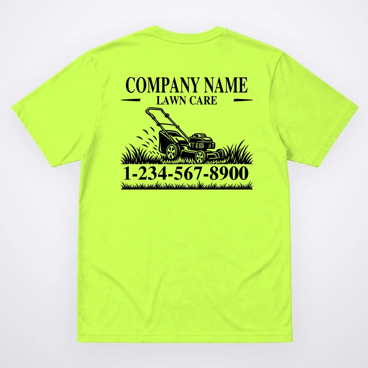 Custom Company Name Lawncare T-Shirt - Back