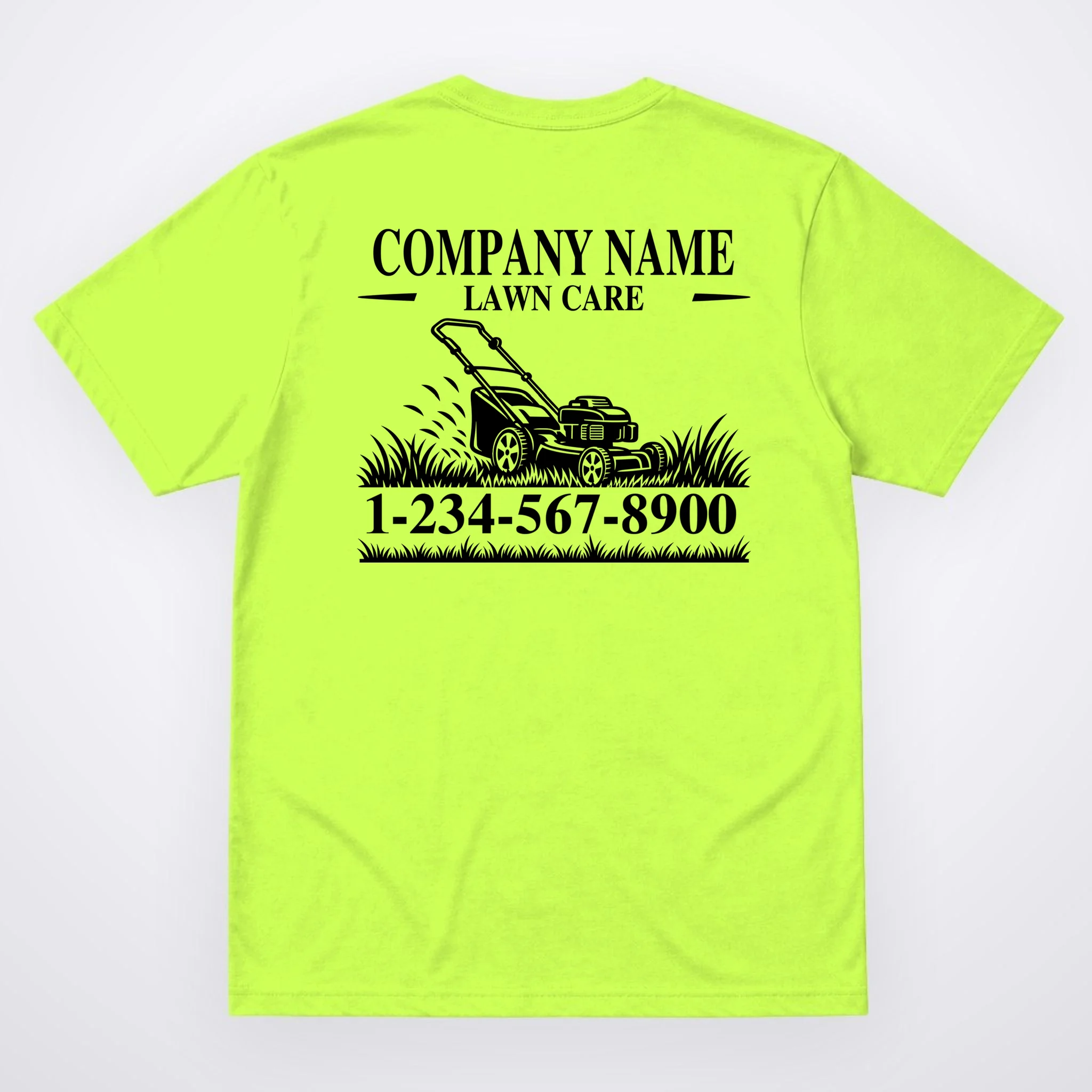 Custom Company Name Lawncare Men's T-Shirt - Back