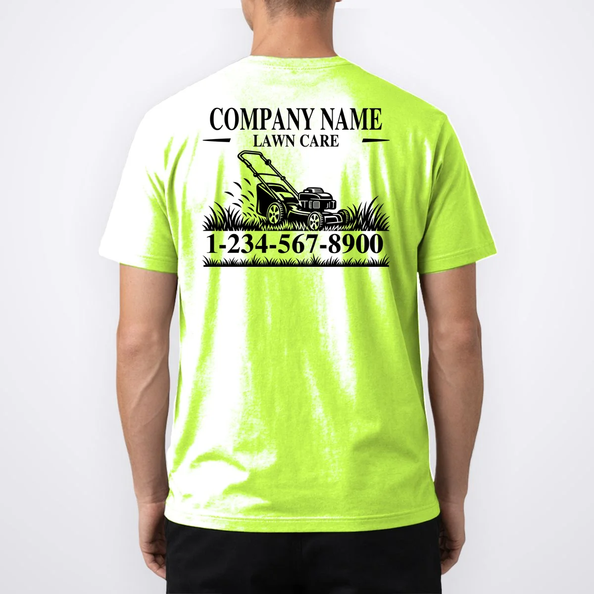 Custom Company Name Lawncare T-Shirt - Back 1