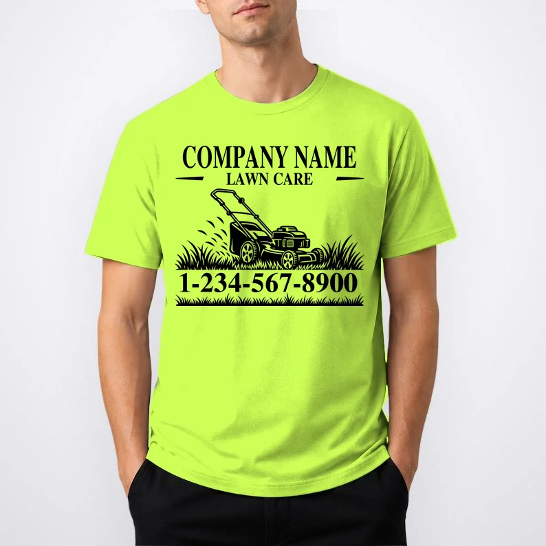 Custom Company Name Lawncare T-Shirt - Front 1