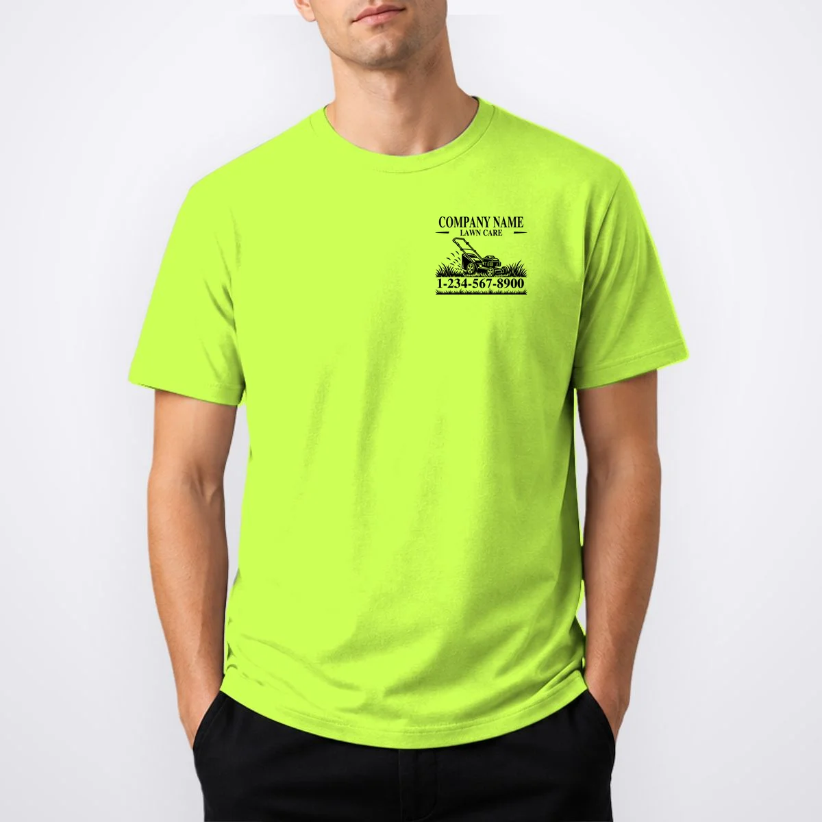 Custom Company Name Lawncare T-Shirt - Front 1