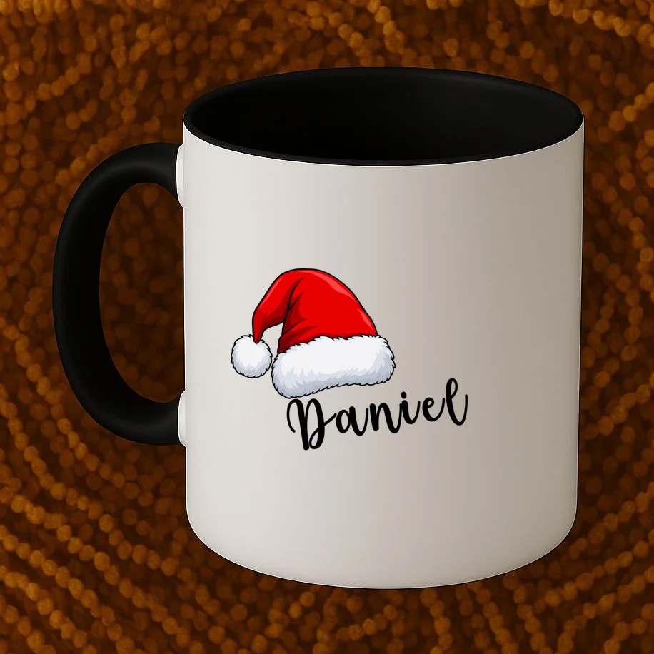 Custom Personalized Christmas Santa Hat Mug - Front 1