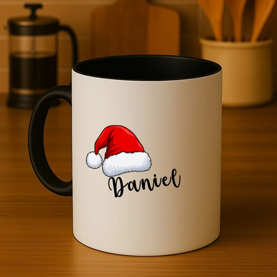 Custom Personalized Christmas Santa Hat Mug - Front 3