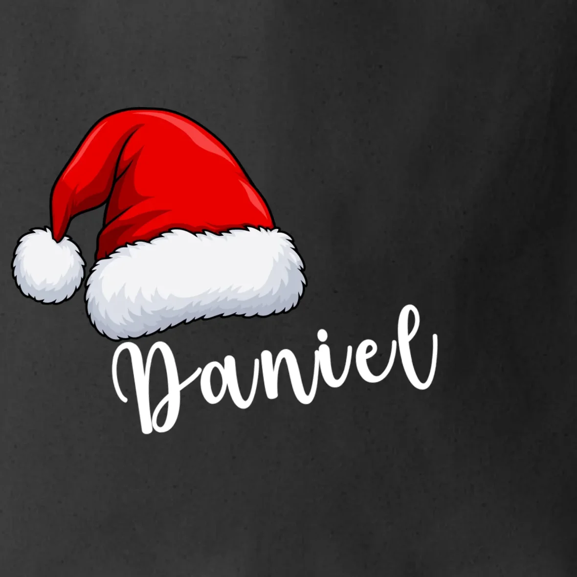 Custom Personalized Christmas Santa Hat Tote Bag - Front - Close-up