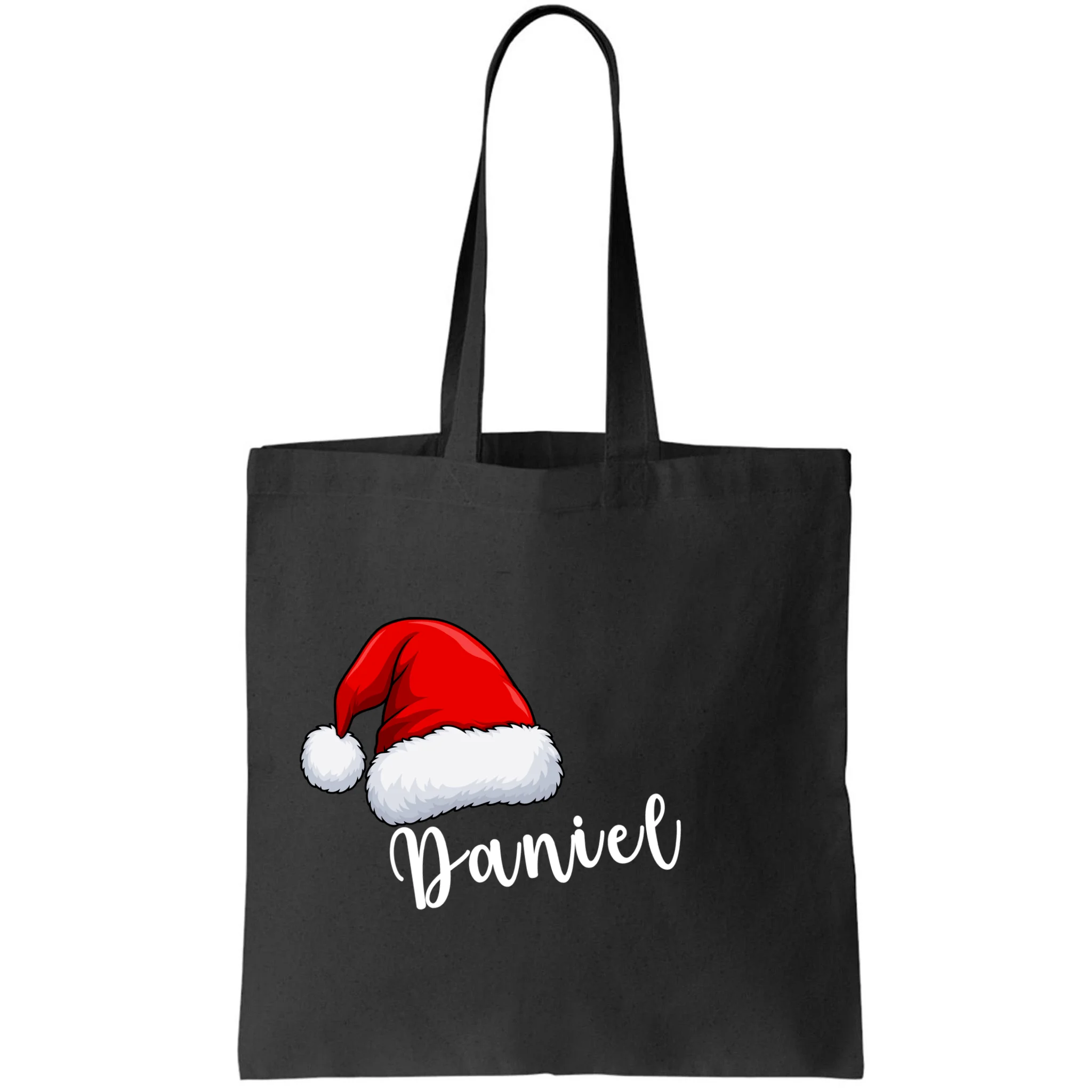 Custom Personalized Christmas Santa Hat Tote Bag - Front