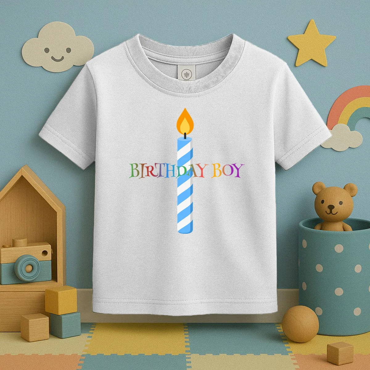Custom Personalized Name Birthday Age Jersey Toddler T-Shirt - Front 2