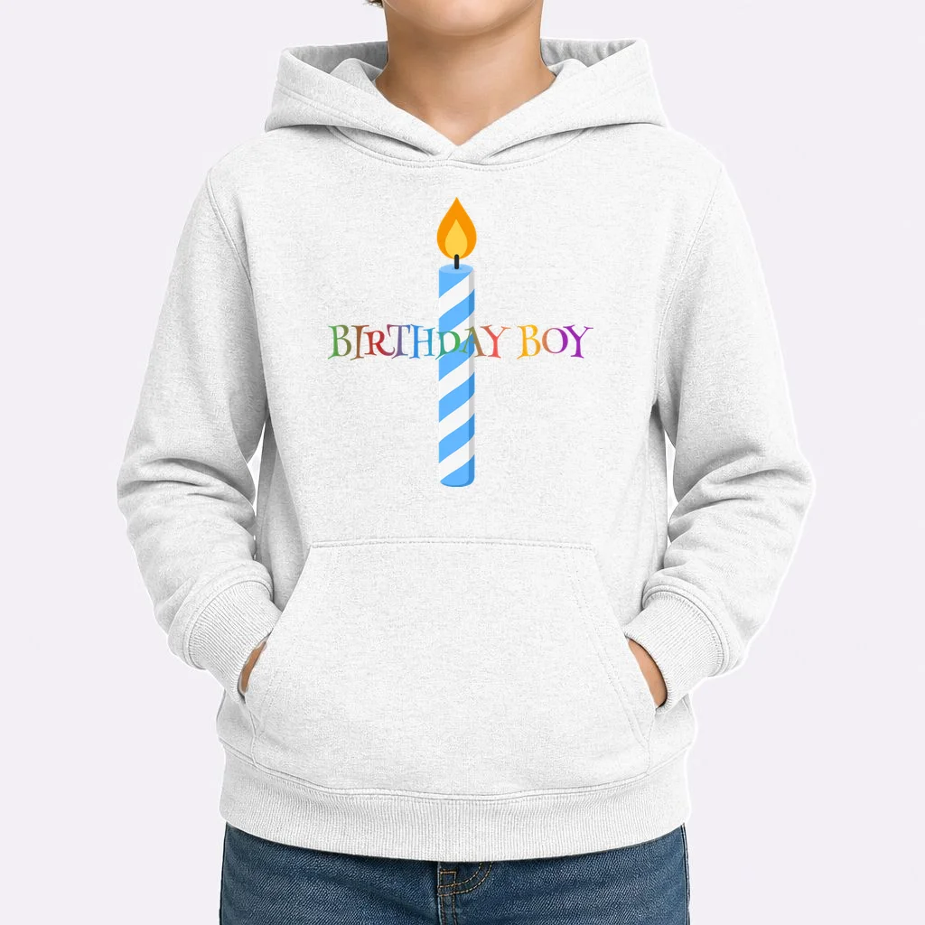 Custom Personalized Name Birthday Age Jersey Kids Hoodie - Front 1
