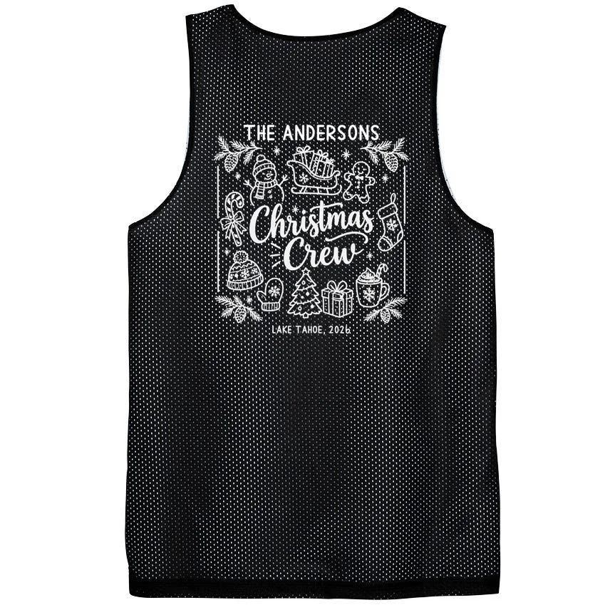 Christmas Family Matching Name Custom Gift - Minimalist Christmas Design Men's Basketball Jersey - Back - Close-up