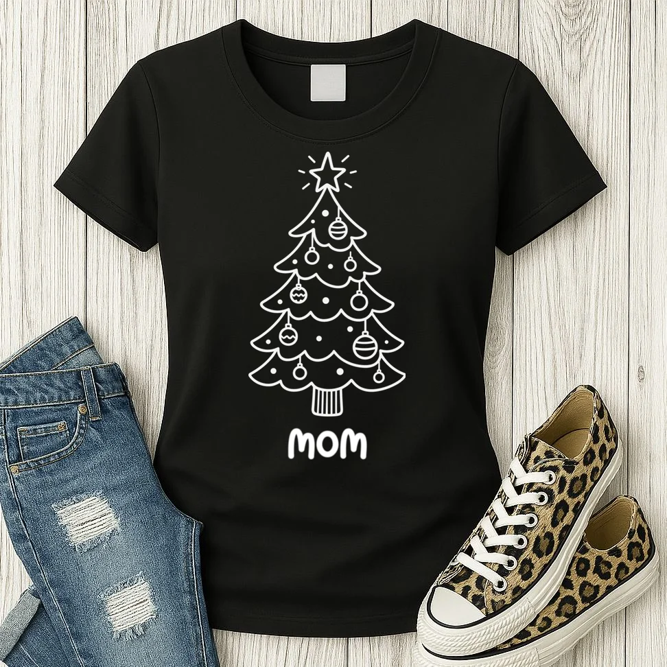 Christmas Family Matching Name Custom Gift - Minimalist Christmas Design Women's T-Shirt - Front 2