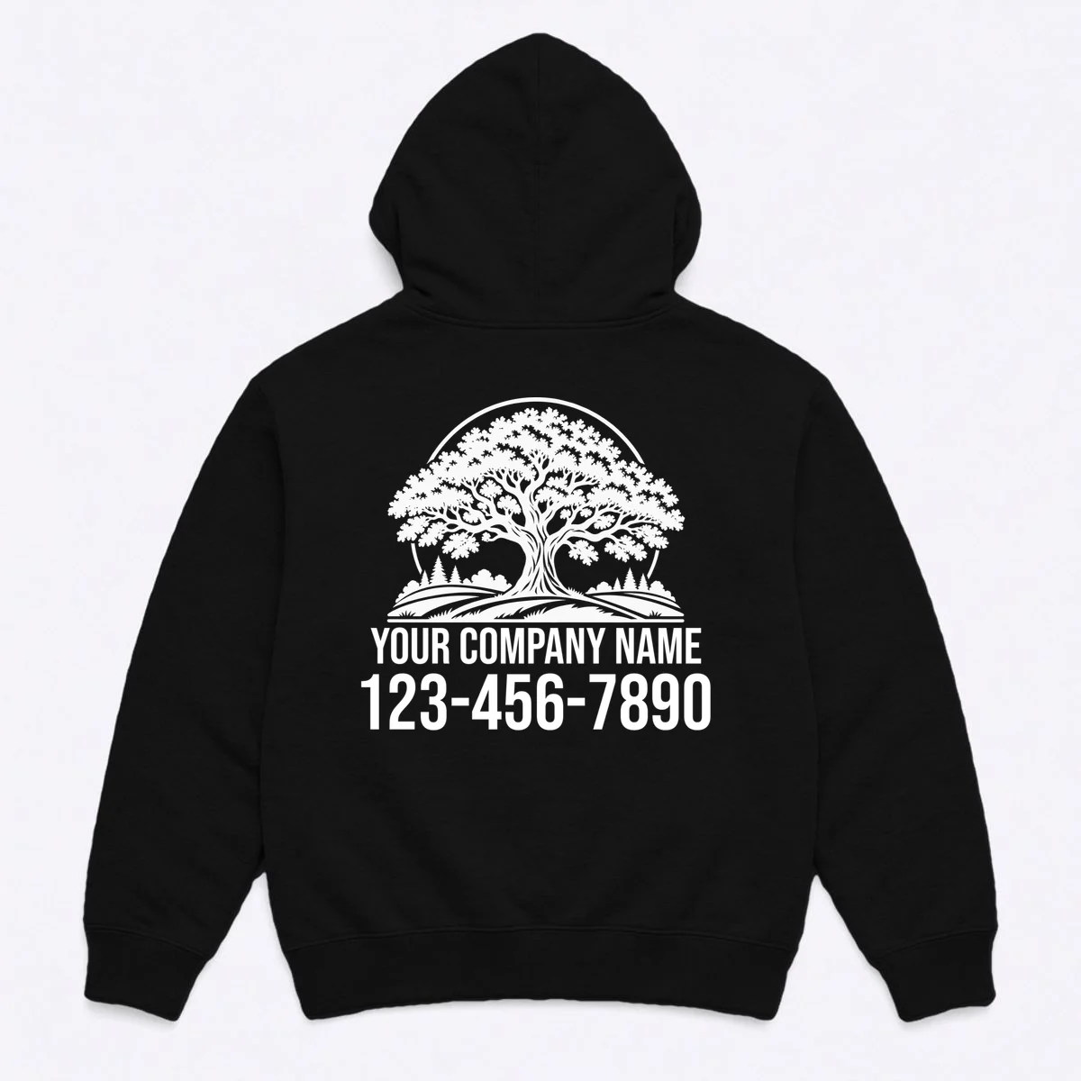 Custom Phone Number Custom Business Name Landscaping Shirt Hoodie - Back