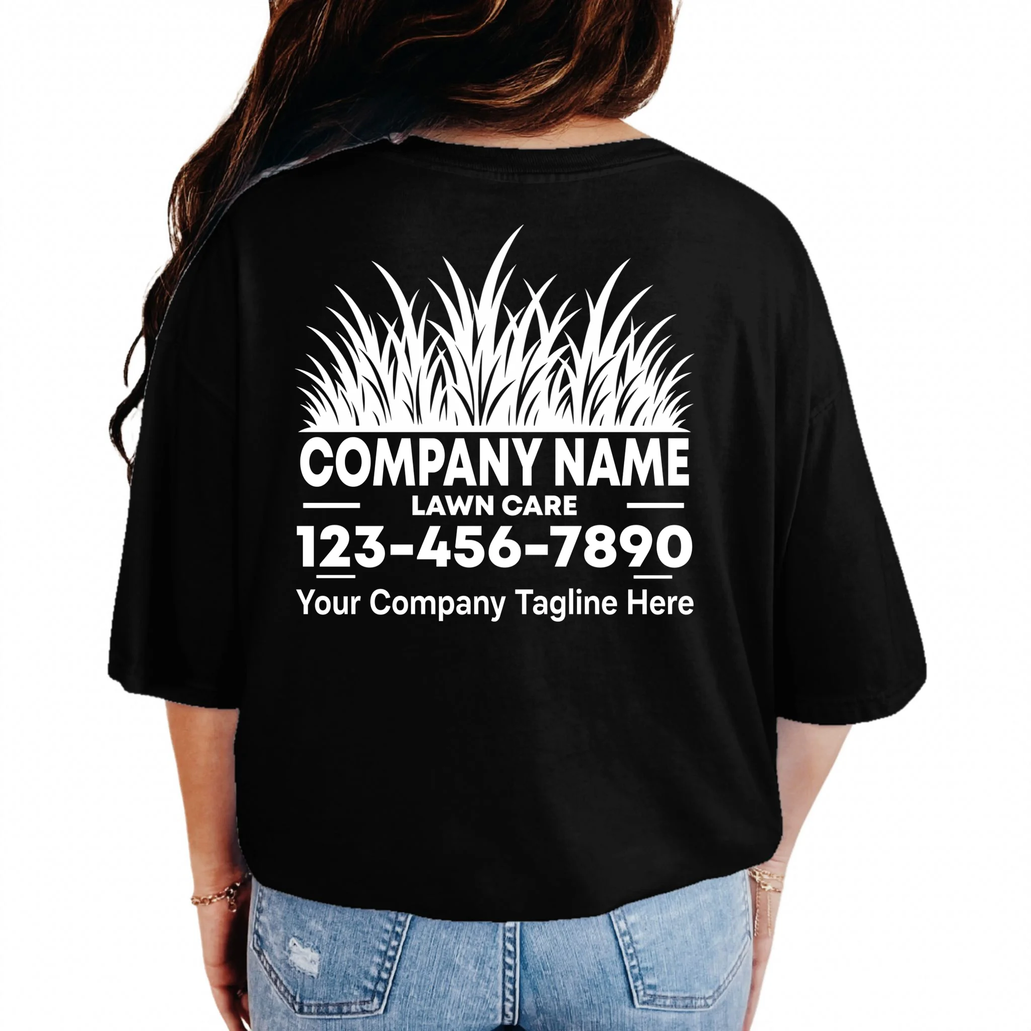 Custom Lawncare Personalized T-Shirt - Back