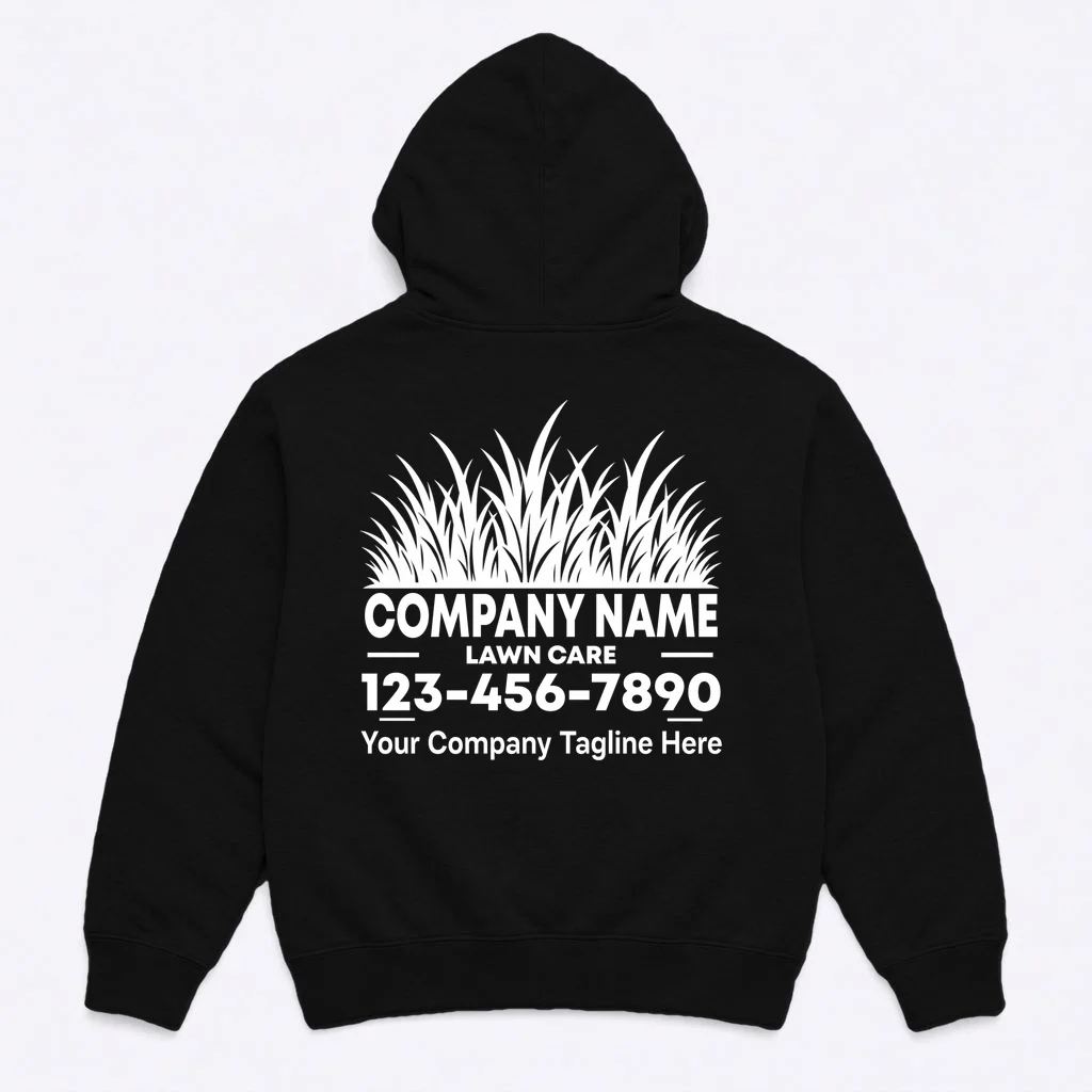 Custom Lawncare Personalized Hoodie - Back