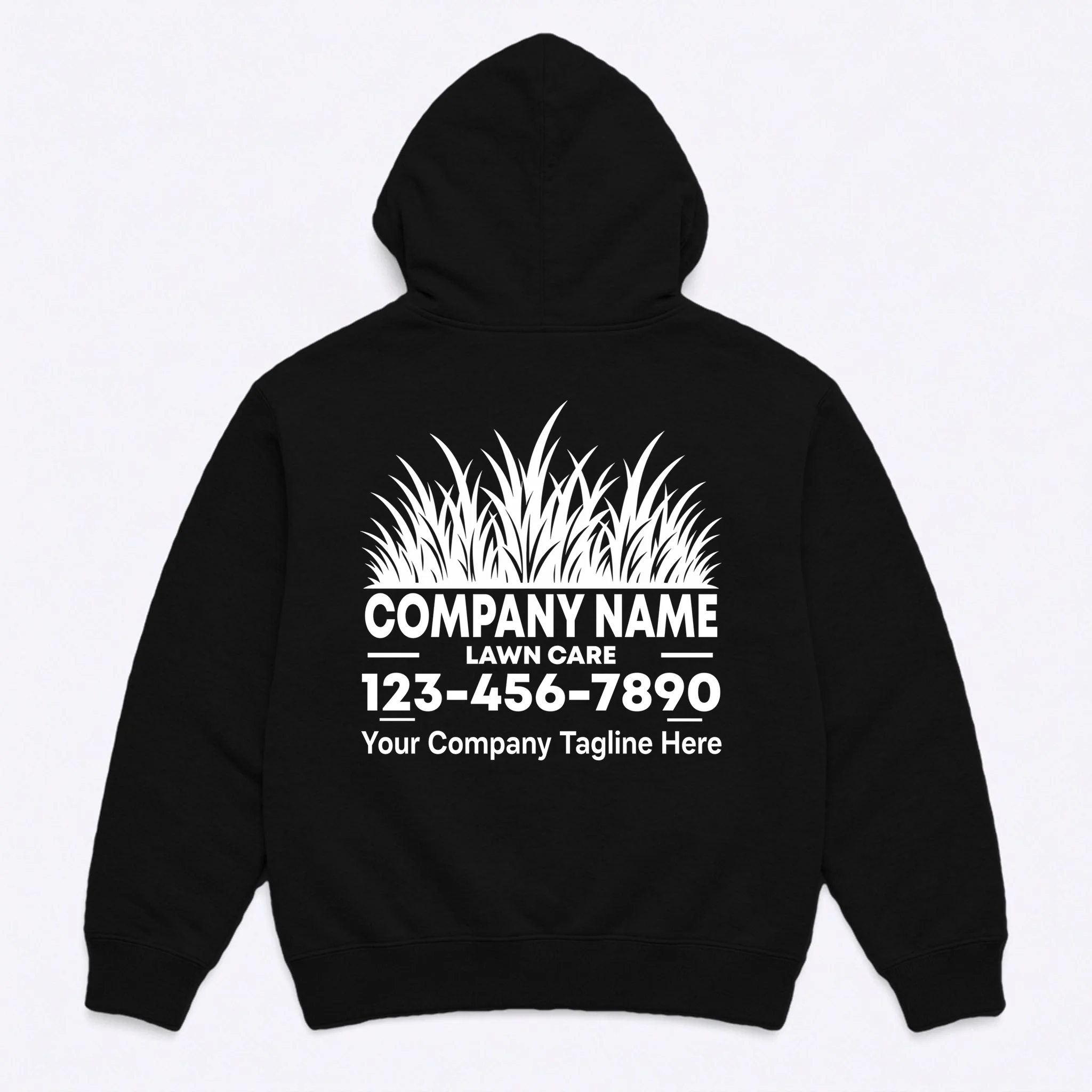 Custom Lawncare Personalized Men's Hoodie - Back