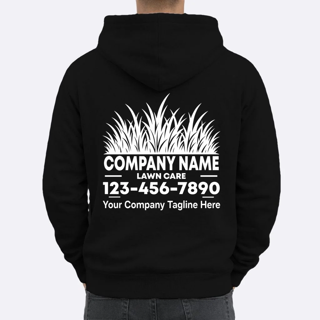 Custom Lawncare Personalized Hoodie - Back 1