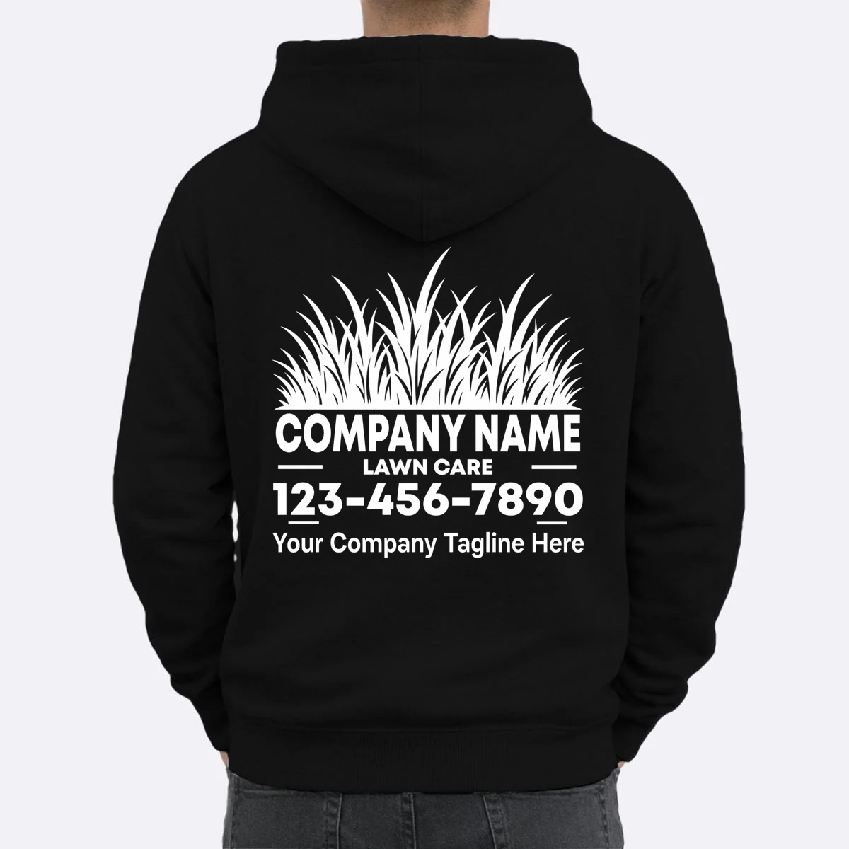 Custom Lawncare Personalized Men's Hoodie - Back 1